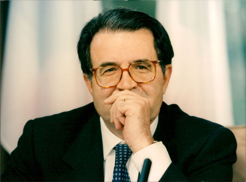 Romano Prodi, Italiens konseljpresident - Vintage Photograph