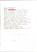 André Previn, amerikansk kompositör och dirigent - Vintage Photograph