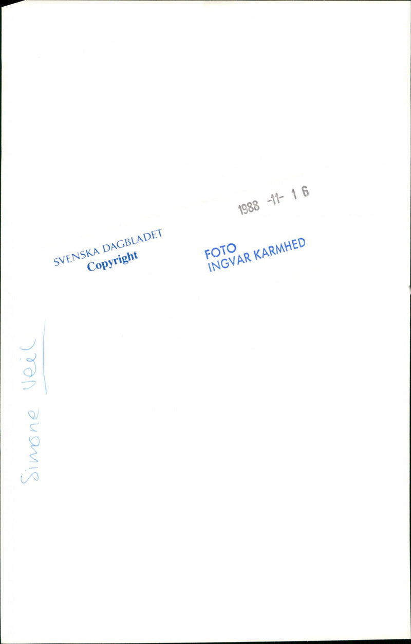 Simone Veil, French politician. - Vintage Photograph