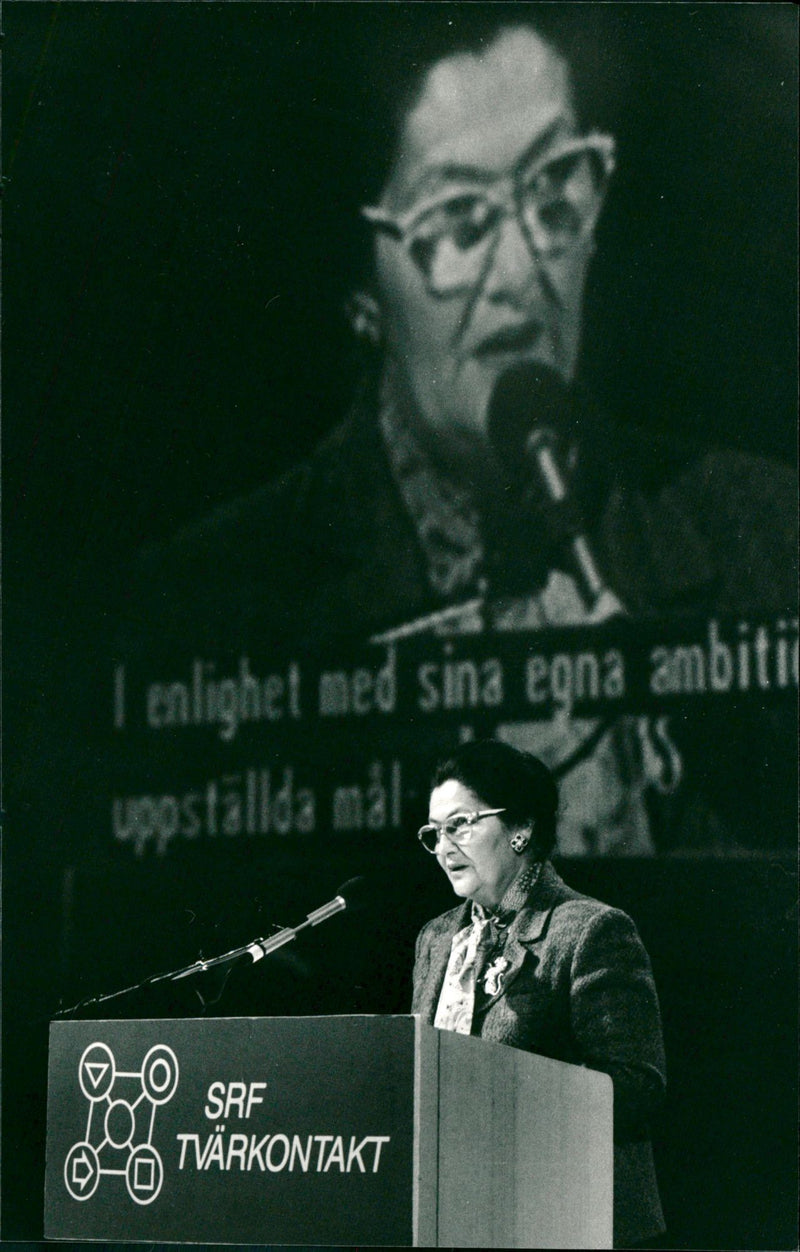 Simone Veil, French politician. - Vintage Photograph