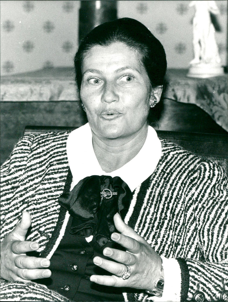 Simone Veil, French politician. - Vintage Photograph