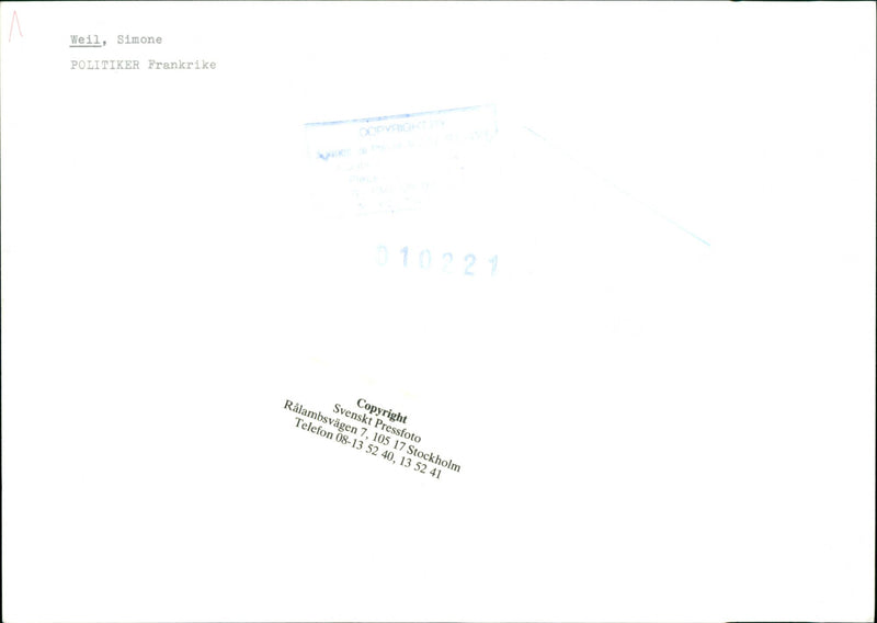 Simone Veil, French politician. - Vintage Photograph