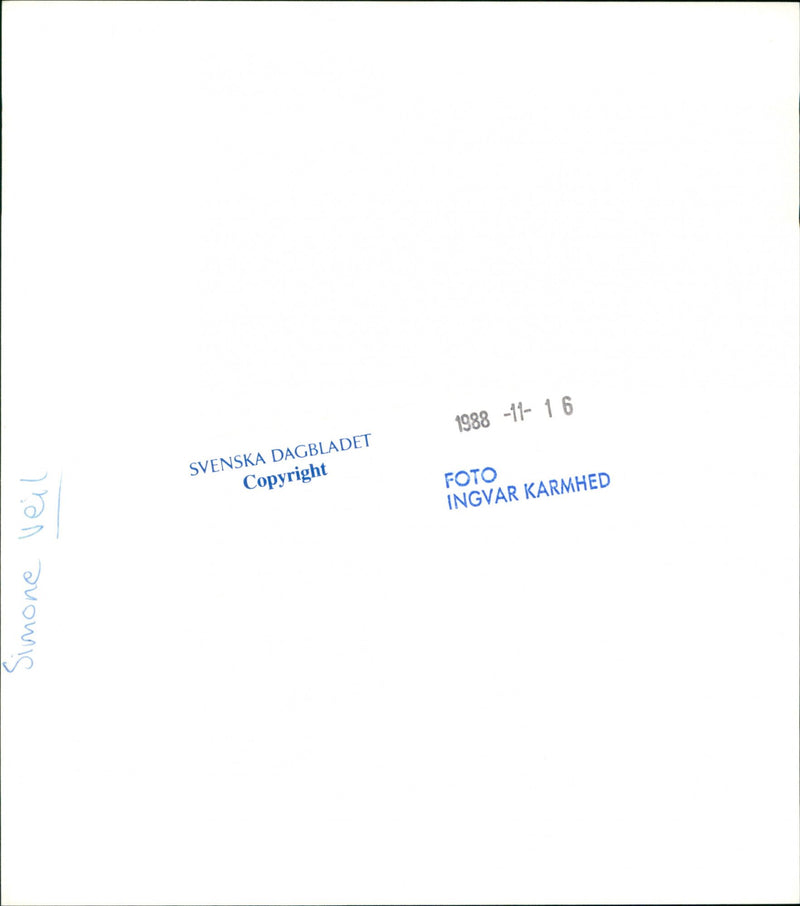 Simone Veil, French politician. - Vintage Photograph