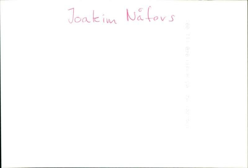 Joakim Nafors. - Vintage Photograph