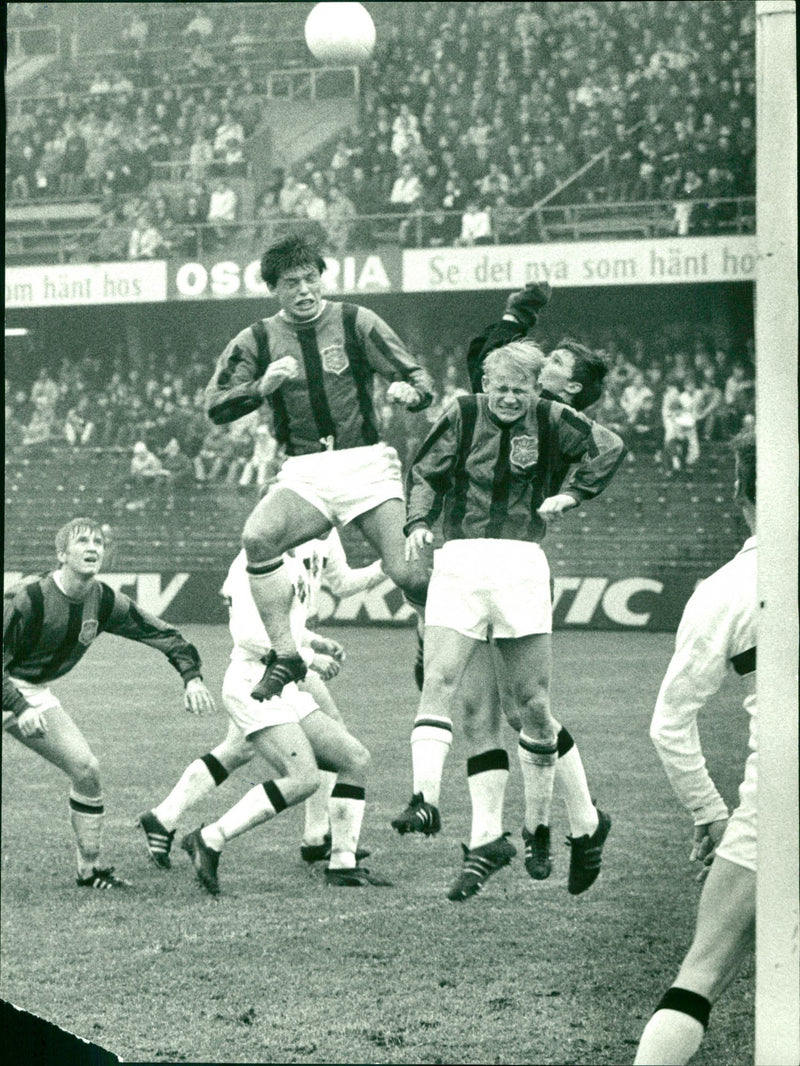 Swedish footballer Jan Olsson, Kenneth Wessberg, Hasse Johansson and Leif Hult - Vintage Photograph