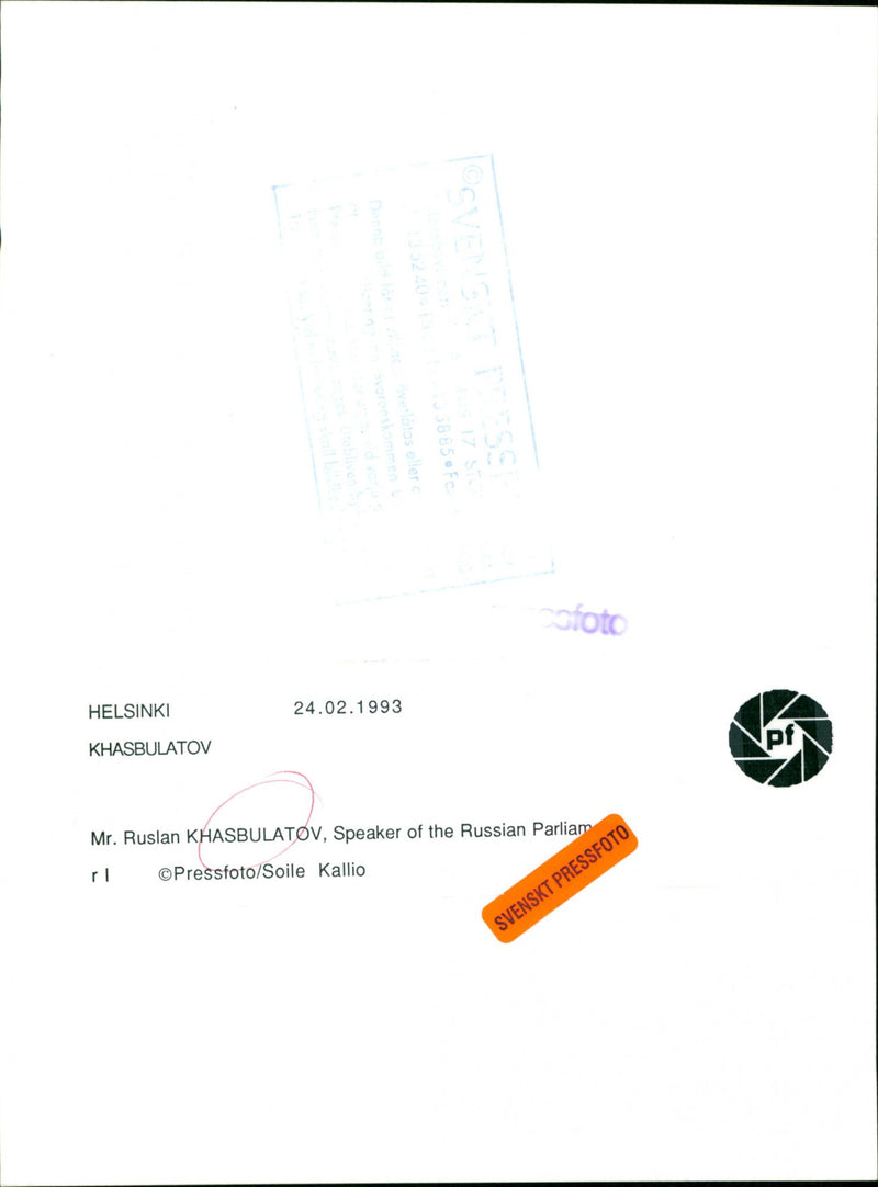 Russian politician Ruslan Khasbulatov - Vintage Photograph