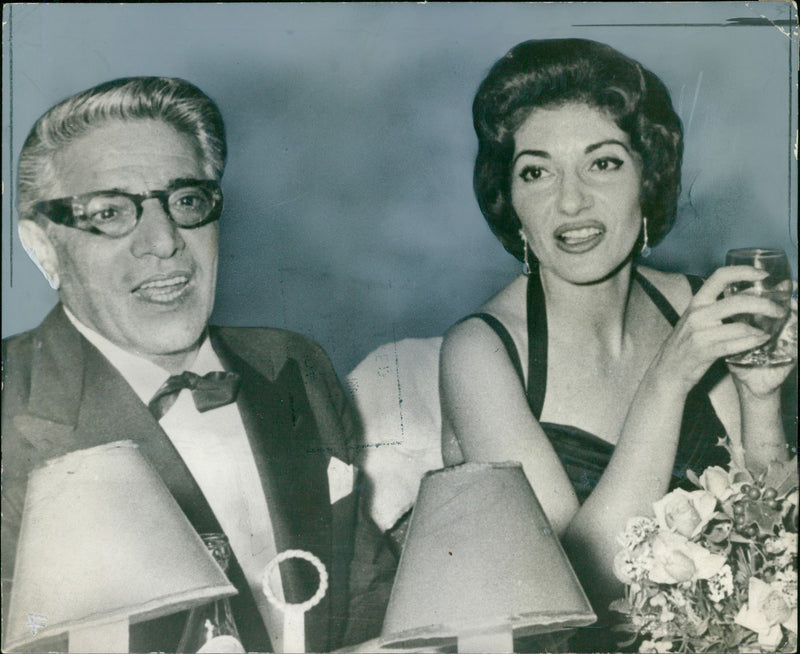 Mr Aristotle Onassis and Maria Callas - Vintage Photograph