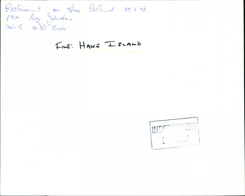 Hake Island - Vintage Photograph