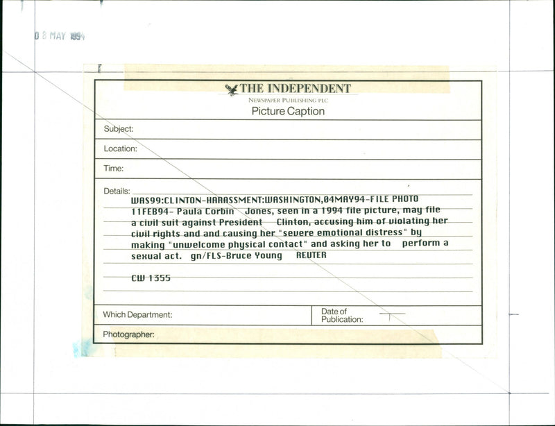 Paula Corbin Jones - Vintage Photograph