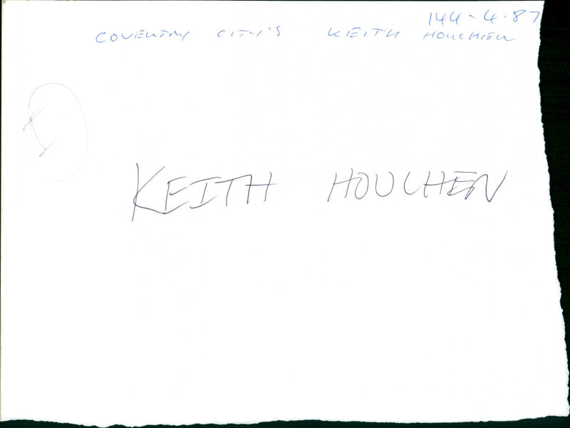 Keith Houchen - Vintage Photograph