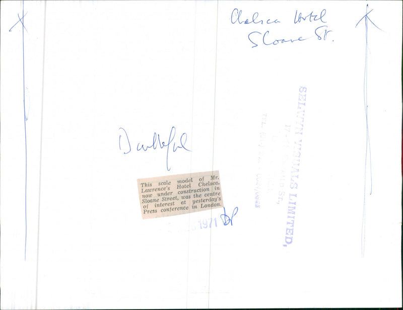 Scale Model of Lawrence's Hotel Chelsea - Vintage Photograph