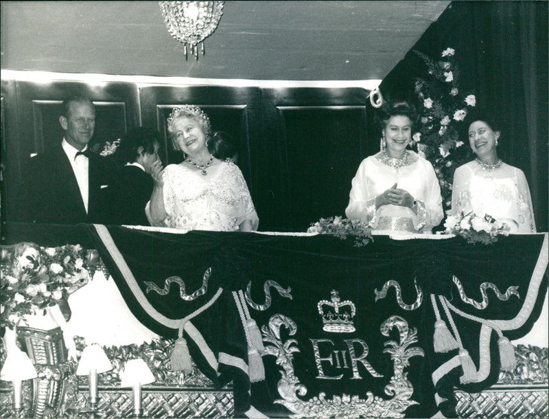 Prince Philip, The Queen Mother, Queen Elizabeth II, and Princess Margaret of England - Vintage Photograph