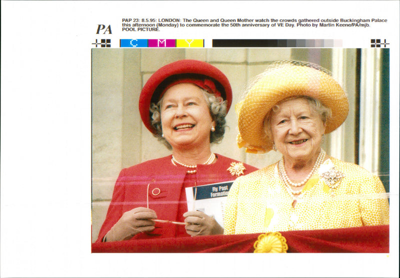Queen Elizabeth II and the Queen Mother - Vintage Photograph