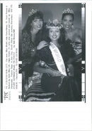 Miss World Julia Kurochkina with Claire Smith and Francis Gago. - Vintage Photograph