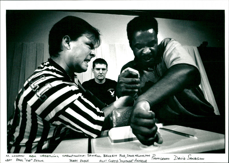 Arm Wrestling Championship - Vintage Photograph