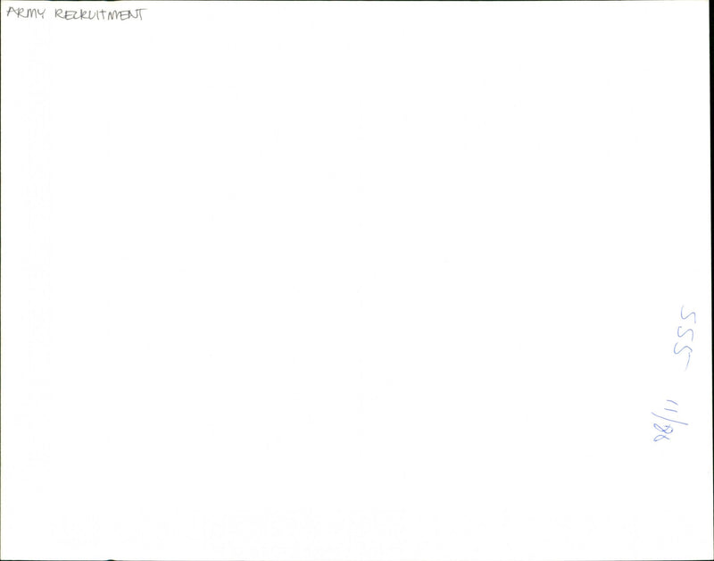 Army Recruitment - Vintage Photograph