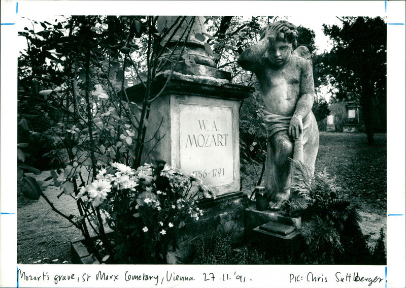 Mozart's Grave - Vintage Photograph