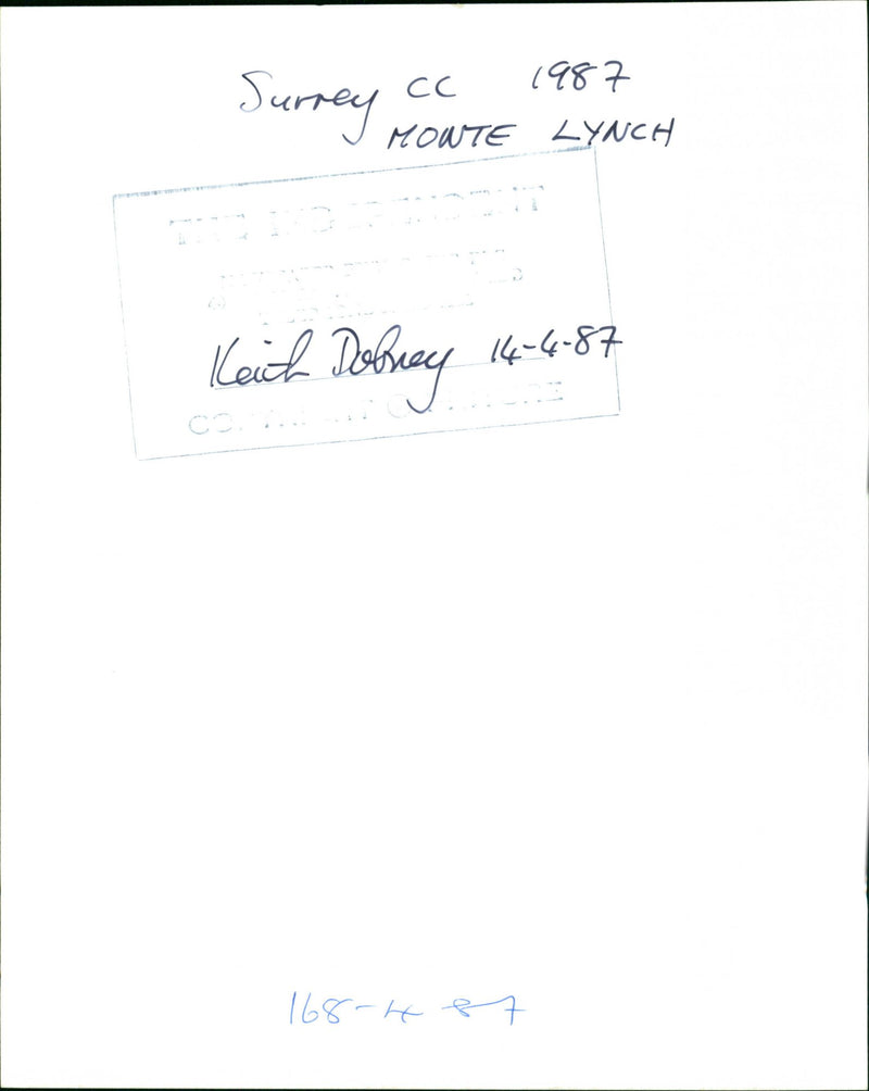 Monte Lynch - Vintage Photograph