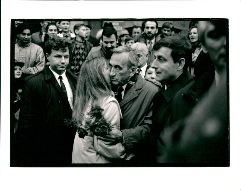 Tadeusz Mazowiecki, Prime Minister of Poland - Vintage Photograph