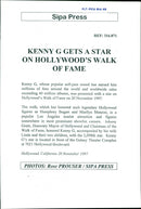 American Musician and Saxophonist Kenny G Gets A Star of Hollywood's Walk of Fame - Vintage Photograph