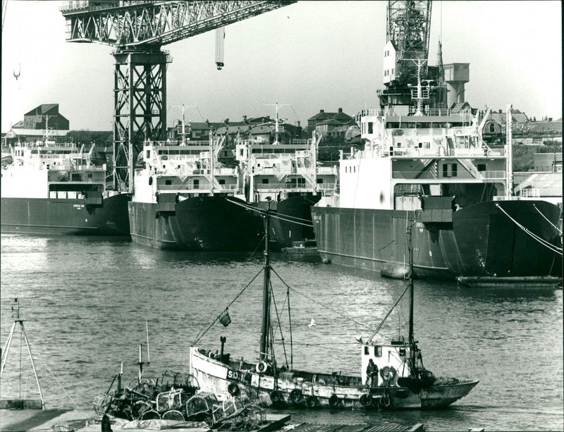 Tyne and Wear Shipyard - Vintage Photograph