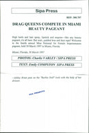 1997 NATIONAL BEAUTY PROGRESS BUT SPRAY PAGEANT MIAMI LIP PRESS - Vintage Photograph