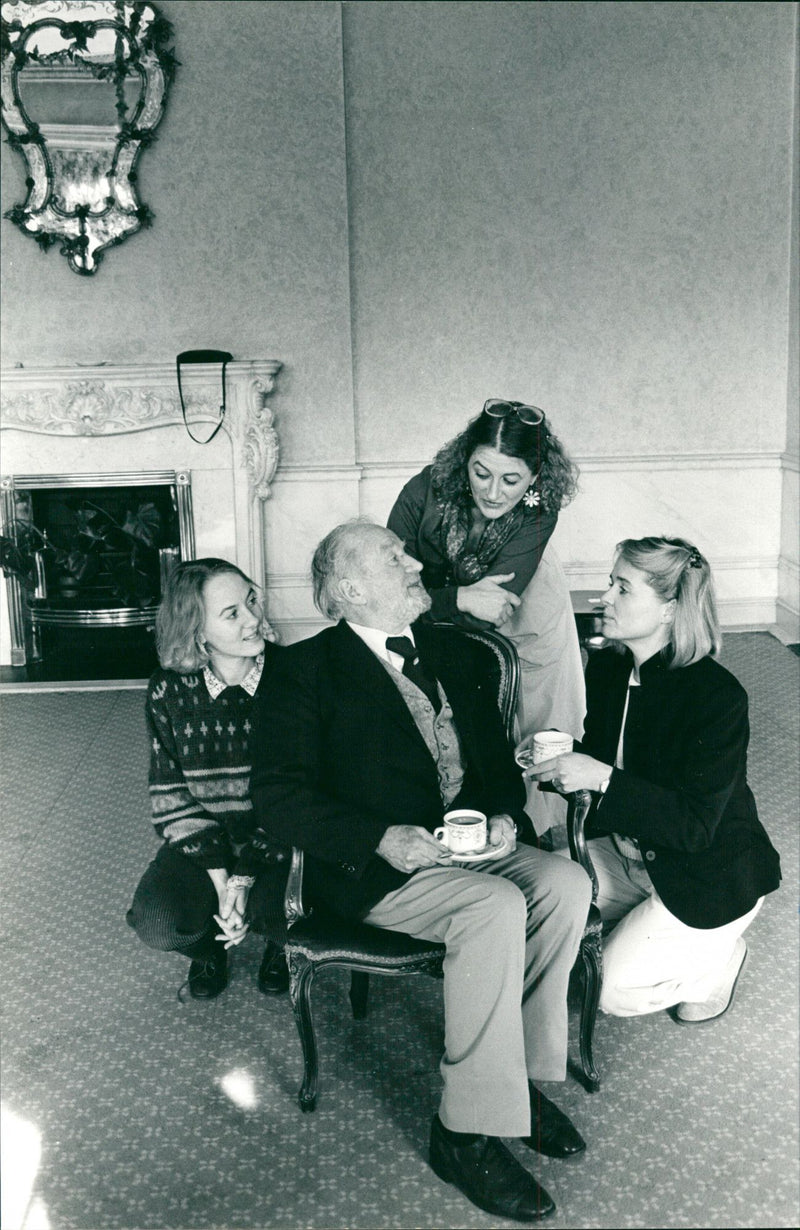 Cyril Cusack & Family - Vintage Photograph