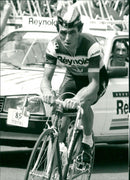 Angel Arroyo, Spanish bicycler. - Vintage Photograph