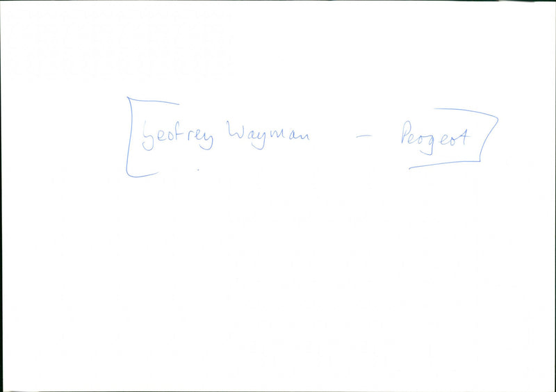 Geoffrey Wayman - Vintage Photograph