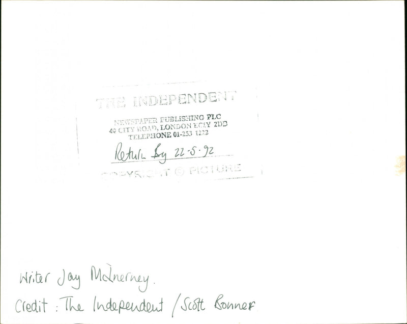 Jay McInerney - Vintage Photograph