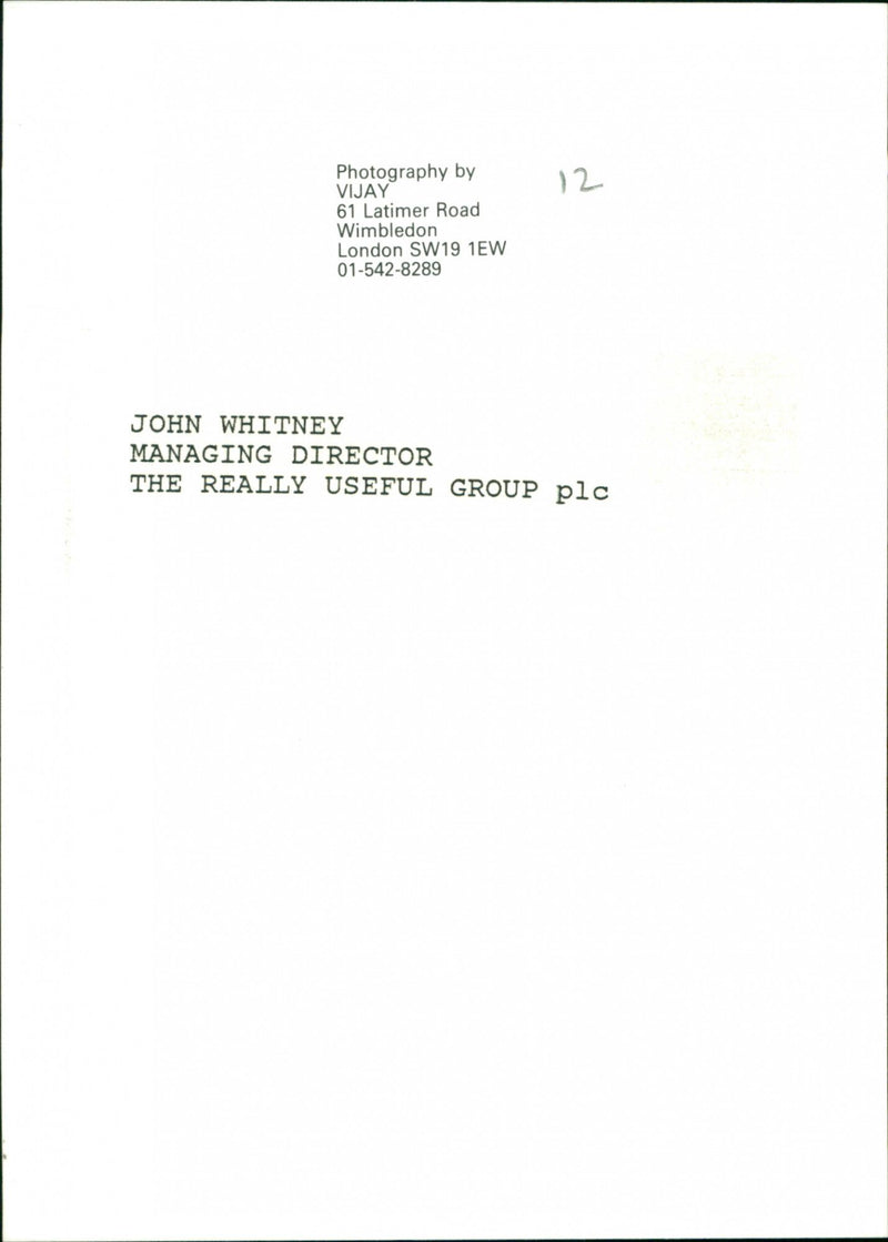 John Whitney, Dir. Gen. IBA - Vintage Photograph