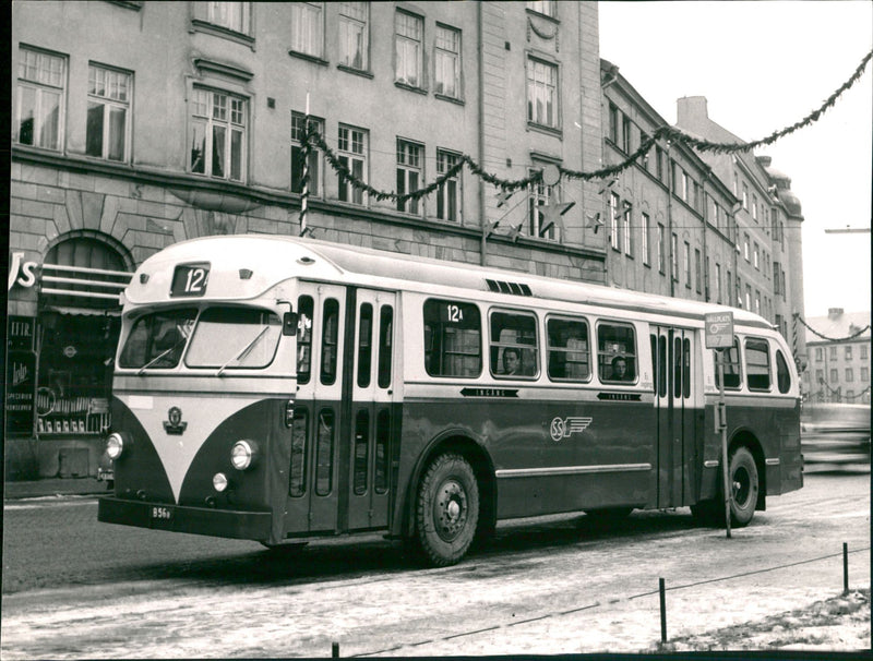 Wires & Omnibus. - Vintage Photograph