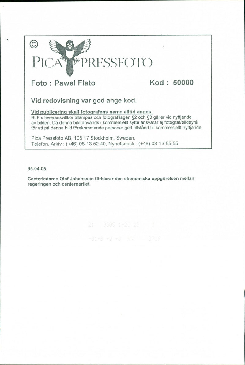 Olof Johansson, Politician - Vintage Photograph