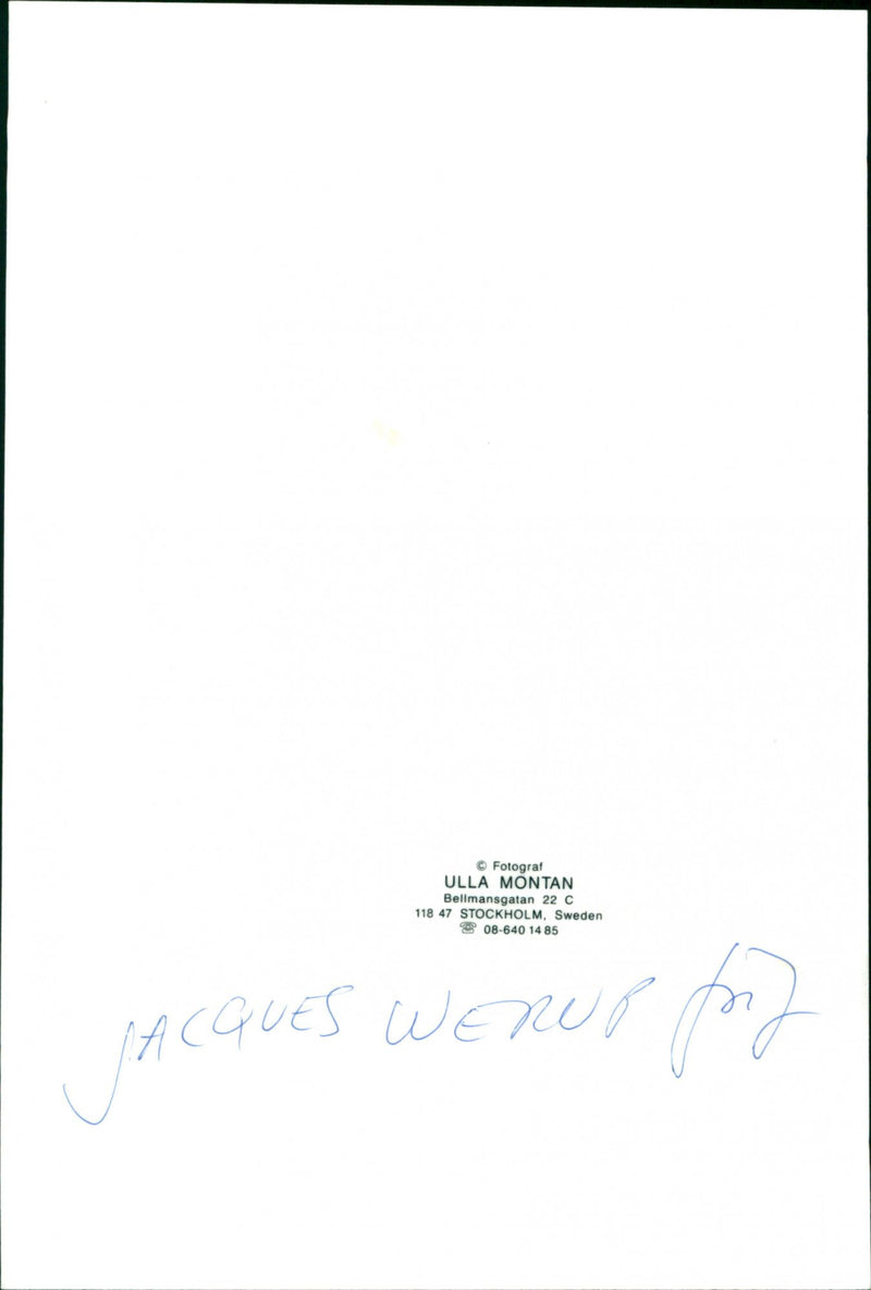 Jacques Werup, poet writer. - Vintage Photograph