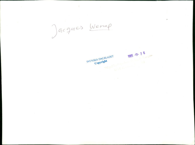 Jacques Werup, poet writer. - Vintage Photograph