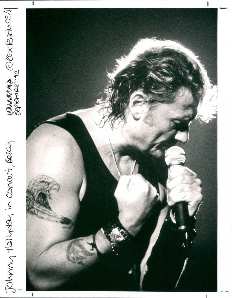 Johnny Hallyday in concert, Berin - Vintage Photograph