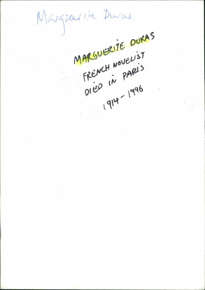 Marguerite Duras - Vintage Photograph