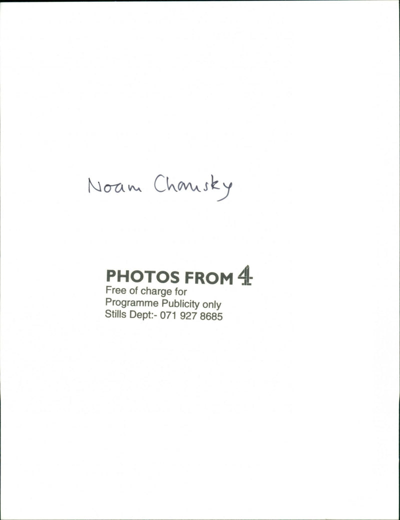 Noam Chomsky - Vintage Photograph