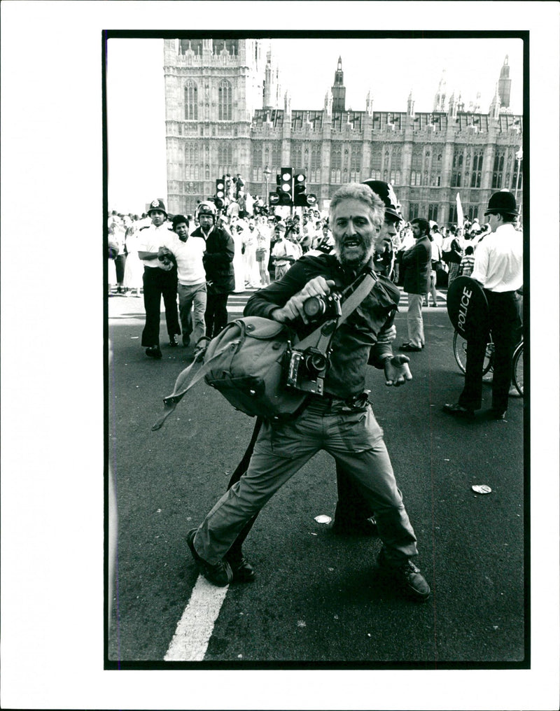 Anti-Rushdie Demo - Vintage Photograph