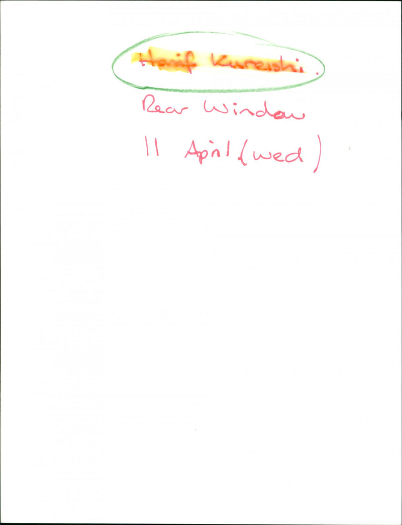 Hanif Kureishi - Vintage Photograph