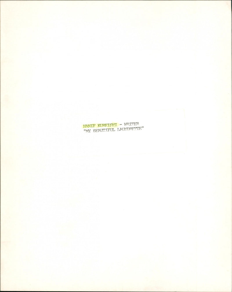 Hanif Kureishi - Vintage Photograph