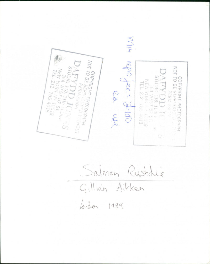 Salman Rushdie - Vintage Photograph