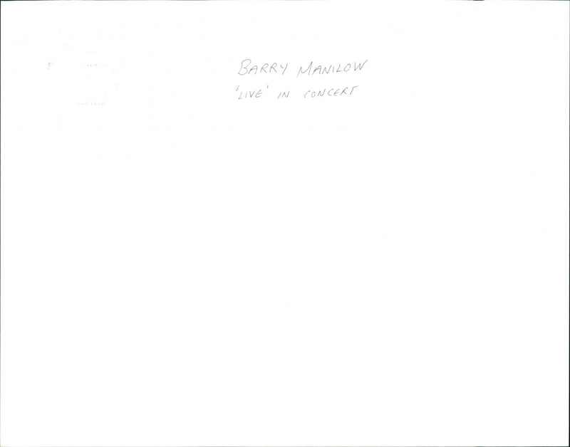 Barry Manilow - Vintage Photograph