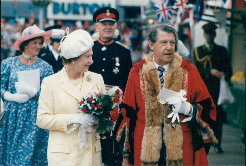 Jim Benson and Queen Elizabeth II - Vintage Photograph