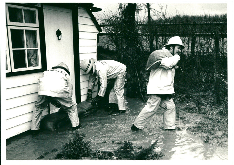 Flooding in Kent - Vintage Photograph