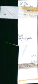 Lord Boyd-Carpenter, John Boyd-Carpenter. - Vintage Photograph