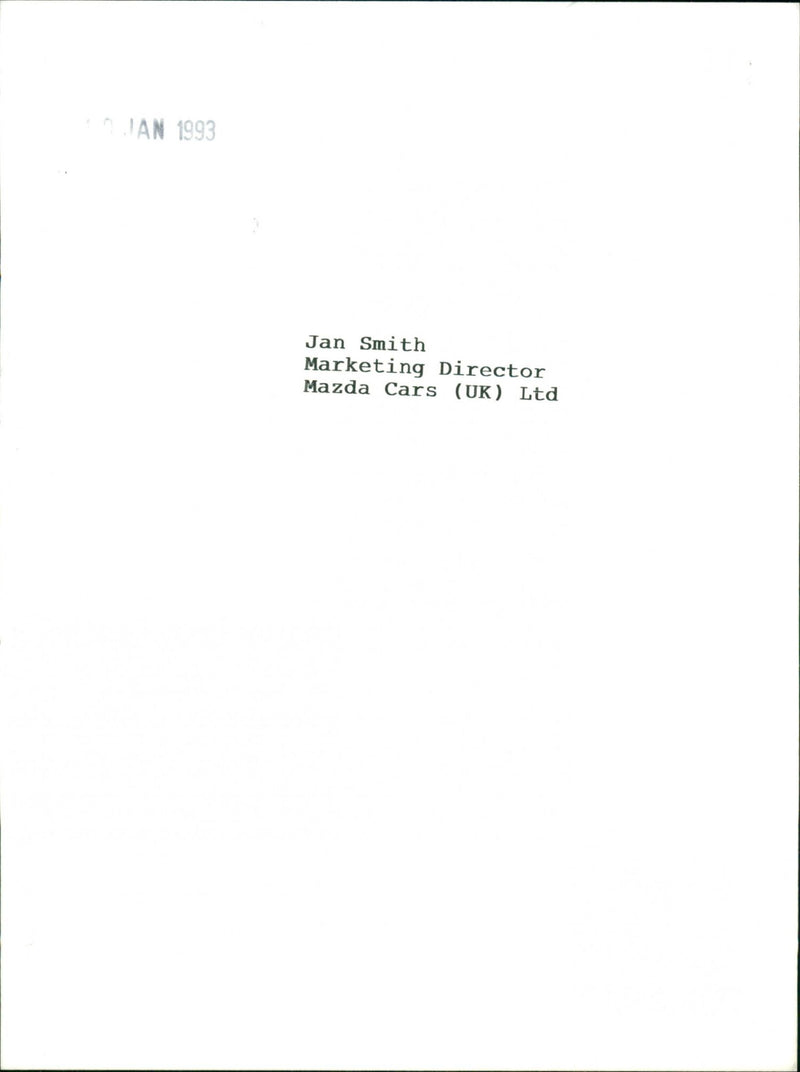 Jan Smith - Vintage Photograph