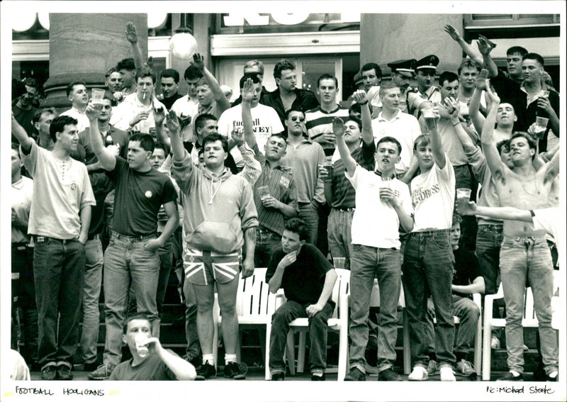 Football Hooliganism - Vintage Photograph