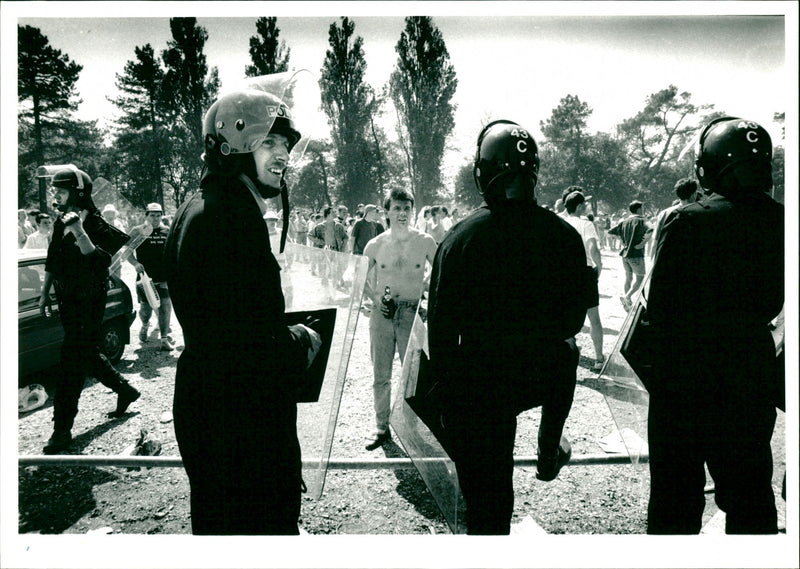 Football Hooliganism - Vintage Photograph