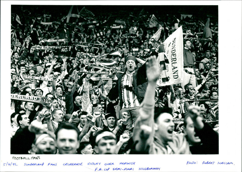 Football Fans - Vintage Photograph